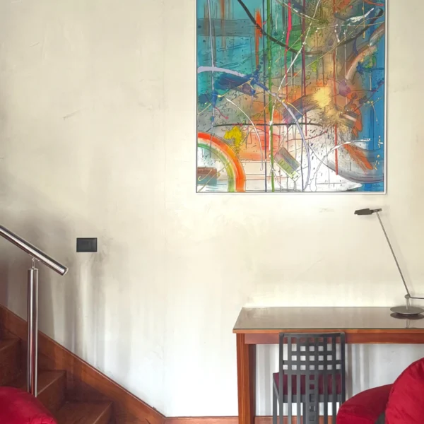 Obra Energía Siliente de la artista tinerfeña Pilar Acosta instalada en una habitación del Hotel San Roque.