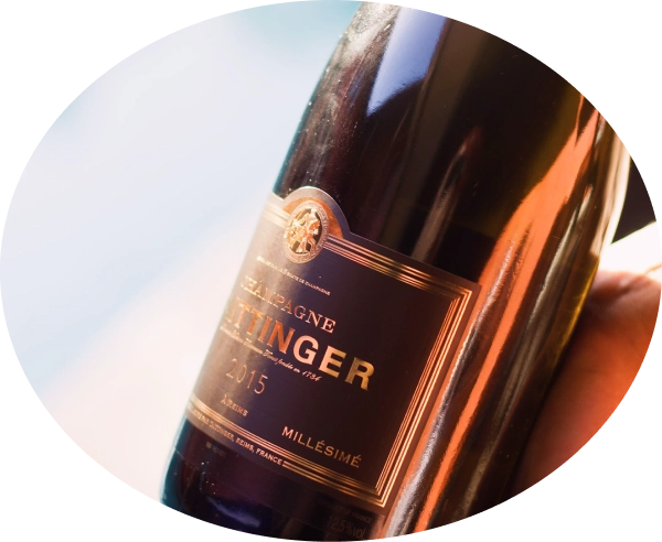 Botella de champagne Bollinger perteneciente a la selección de vinos y espumosos de Anturium.